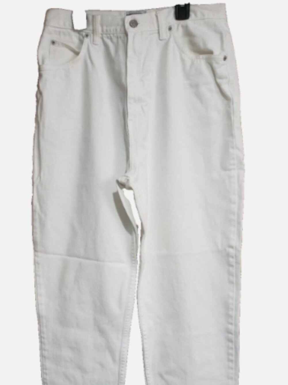 Basic Equipment High Rise Women's White Jeans Straight Leg Size 14A 5-Pocket